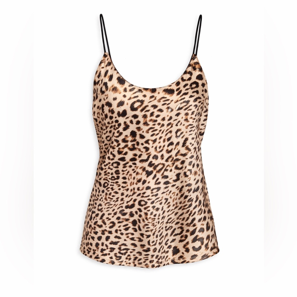 Victoria’s Secret Leopard Tank‎ Top Y2K Satin Cami Animal Print Chic-Medium